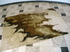 Tapis moderne scandinave décor abstrait par Ege Rya, Danemark années 1960