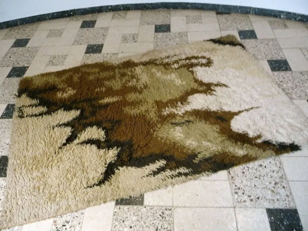 Tapis moderne scandinave décor abstrait par Ege Rya, Danemark années 1960