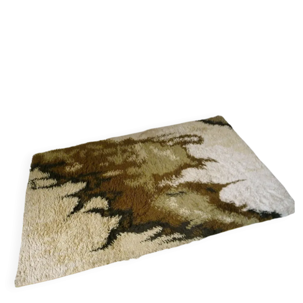 Tapis moderne scandinave décor abstrait par Ege Rya, Danemark années 1960