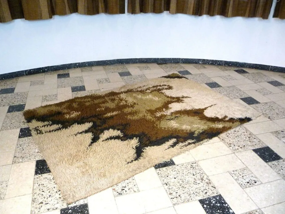 Tapis moderne scandinave décor abstrait par Ege Rya, Danemark années 1960