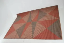 Tapis / moquette géométrique abstrait en bouclé XL des années 1950