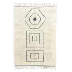 Tapis Mrirt blanc en laine 180×270 cm