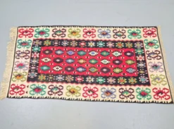Tapis mural boho vintage Kelim, années 1950