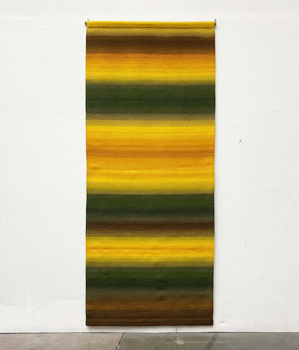 Tapis mural en laine moderne du milieu du siècle avec design aux couleurs Rentukka par Ulpu Räty, Tampere, Finlande, années 1960