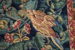 Tapis mural Mid Century oiseaux, animaux et feuilles, Belgique années 1960
