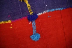 Tapis Mural Textile Art, Tenture Contemporaine Rouge & Violet, 105x146 Cm