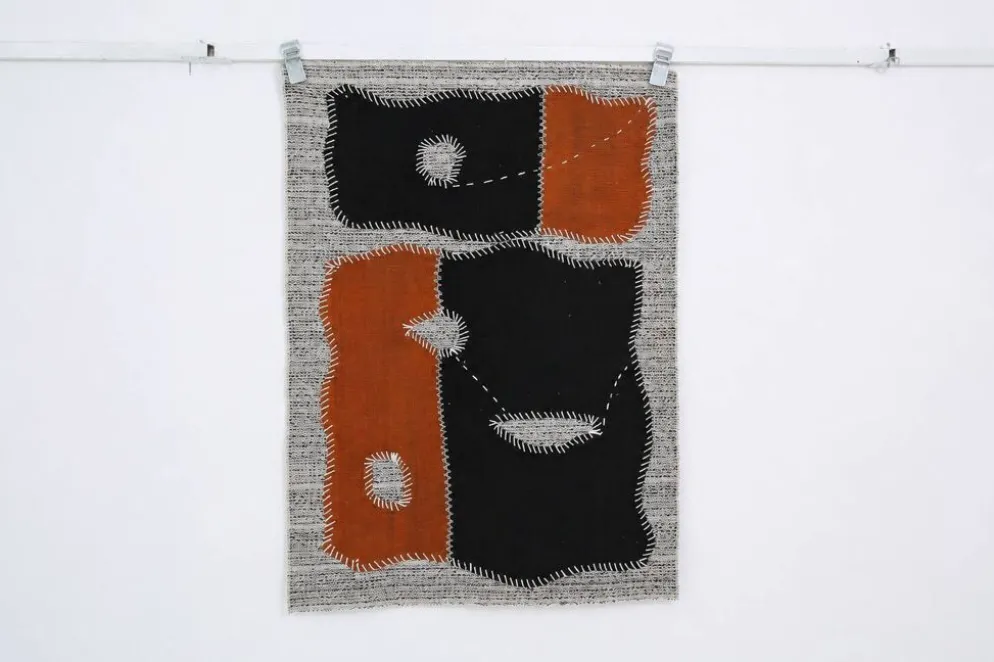 Tapis mural turc vintage en laine, tapisserie faite à la main, 72x106 cm