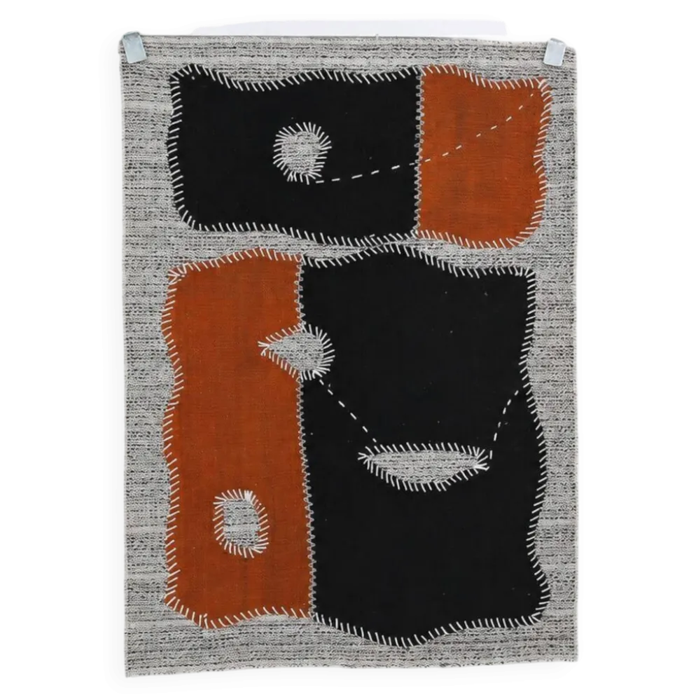 Tapis mural turc vintage en laine, tapisserie faite à la main, 72x106 cm