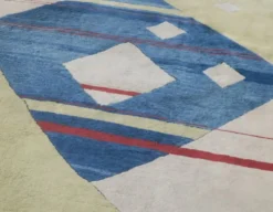 Tapis noué à la main Bauhaus, années 1970