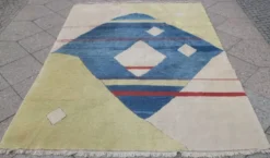 Tapis noué à la main Bauhaus, années 1970