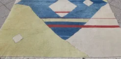 Tapis noué à la main Bauhaus, années 1970
