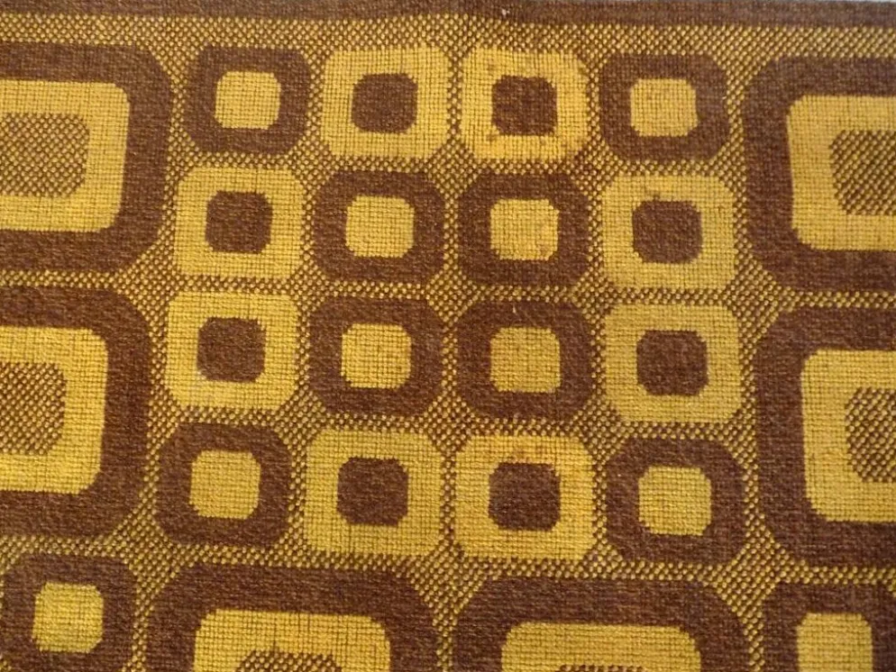 Tapis op-art moderniste avec motif graphique abstrait par Magura, Allemagne, années 1960.