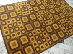 Tapis op-art moderniste avec motif graphique abstrait par Magura, Allemagne, années 1960.