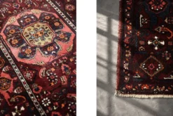 Tapis oriental Hamadan tissé à la main vintage du Moyen-Orient, années 1960