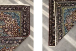 Tapis oriental isfahan tissé à la main vintage du Moyen-Orient, années 1940.