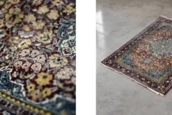 Tapis oriental isfahan tissé à la main vintage du Moyen-Orient, années 1940.