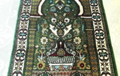 Tapis oriental Soie Fait main prière Tunisie rectangulaire 2007