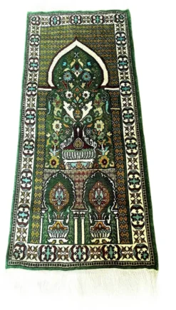 Tapis oriental Soie Fait main prière Tunisie rectangulaire 2007