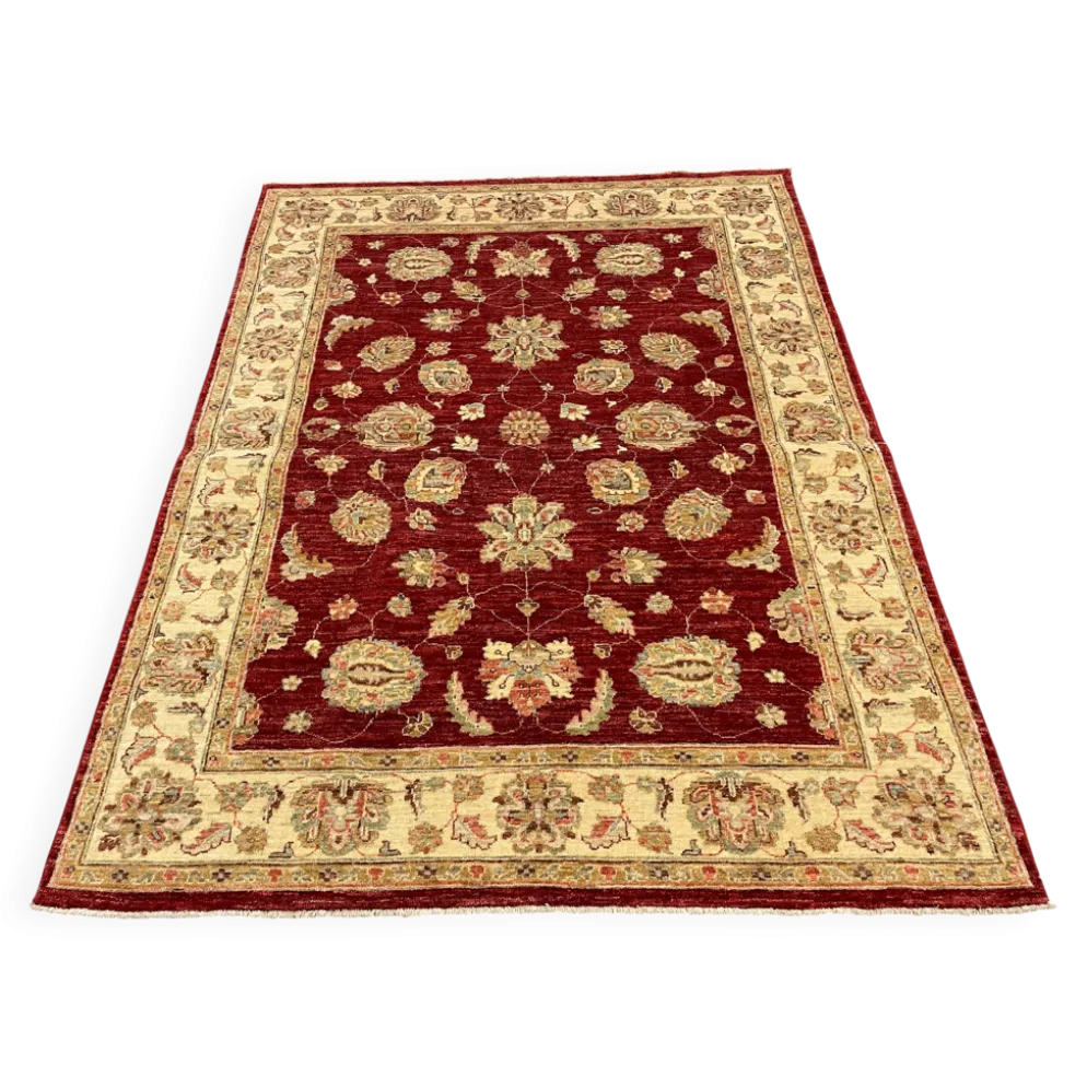 Tapis oriental, tapis rouge fait main, tapis de salon à vendre, décoration de sol pour la maison.