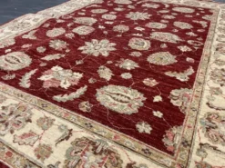 Tapis oriental, tapis rouge fait main, tapis de salon à vendre, décoration de sol pour la maison.