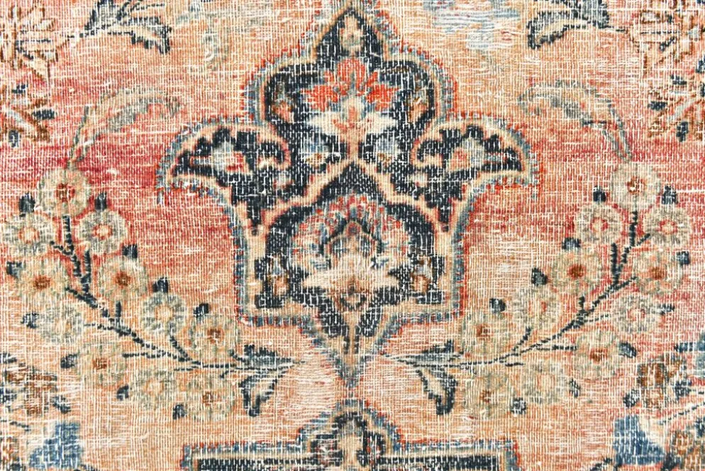 Tapis oriental vintage persan rouge et bleu 10x13, 315x412 cm