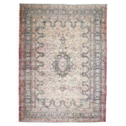 Tapis oriental vintage persan rouge et bleu 10x13, 315x412 cm