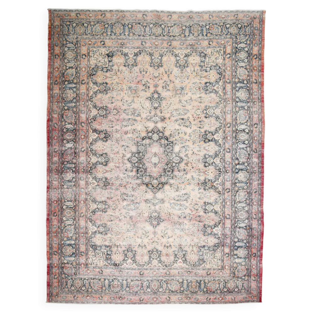 Tapis oriental vintage persan rouge et bleu 10x13, 315x412 cm