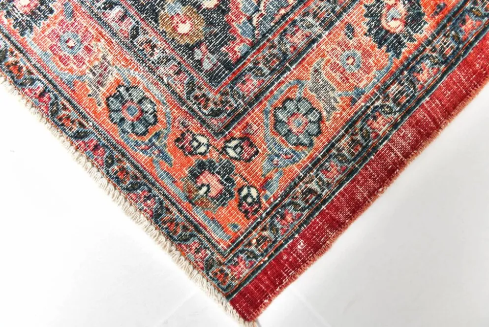 Tapis oriental vintage persan rouge et bleu 10x13, 315x412 cm