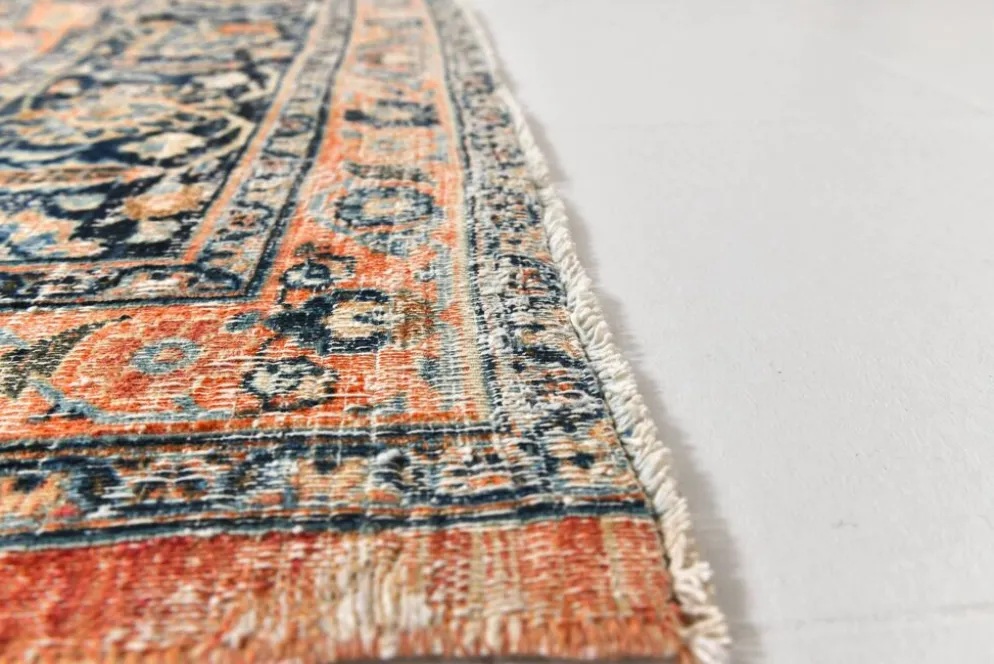 Tapis oriental vintage persan rouge et bleu 10x13, 315x412 cm
