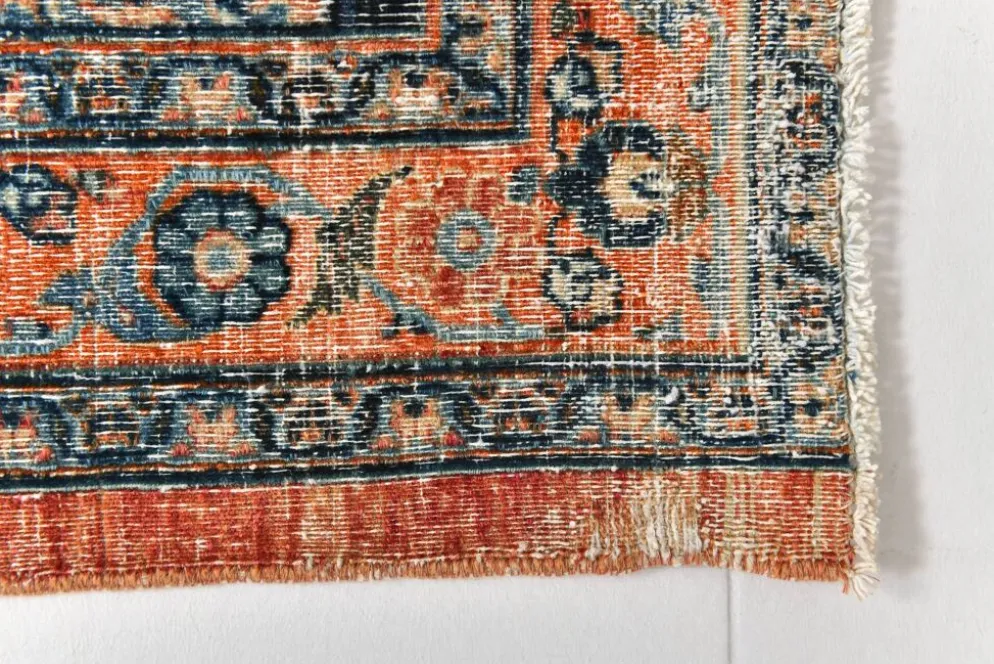 Tapis oriental vintage persan rouge et bleu 10x13, 315x412 cm