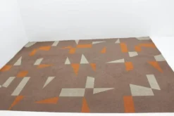 Tapis ou moquette géométrique de design mid-century, années 1970