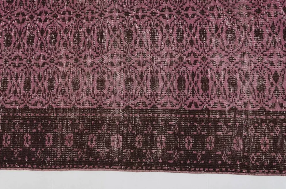 Tapis Oushak décoratif rose sku 2527