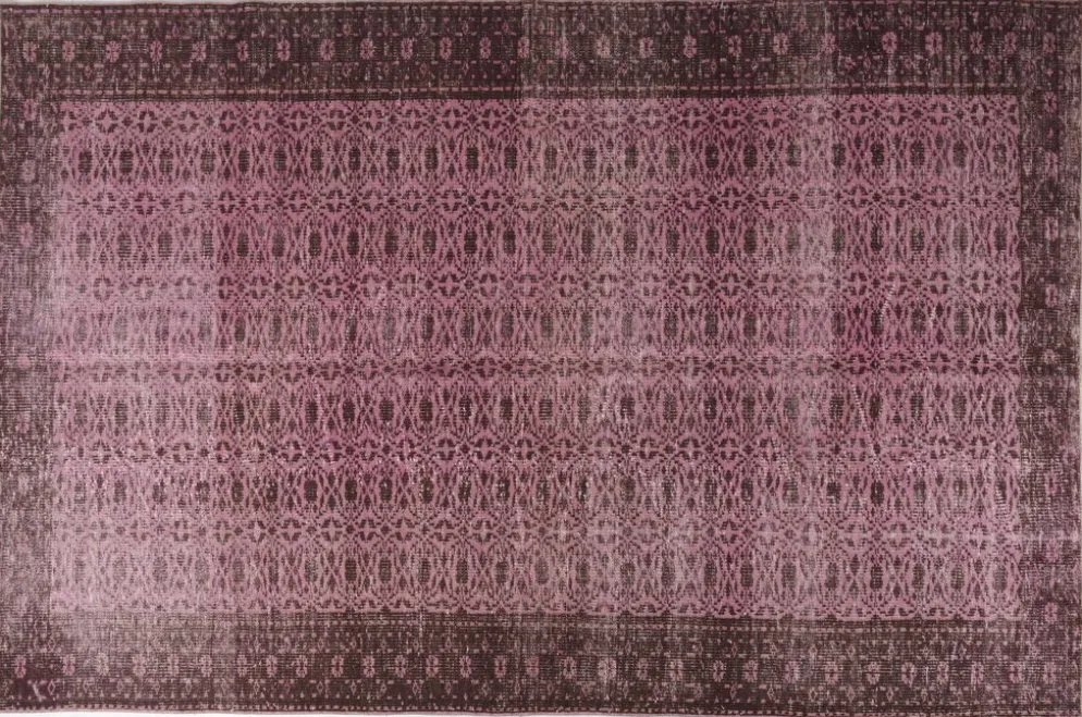 Tapis Oushak décoratif rose sku 2527