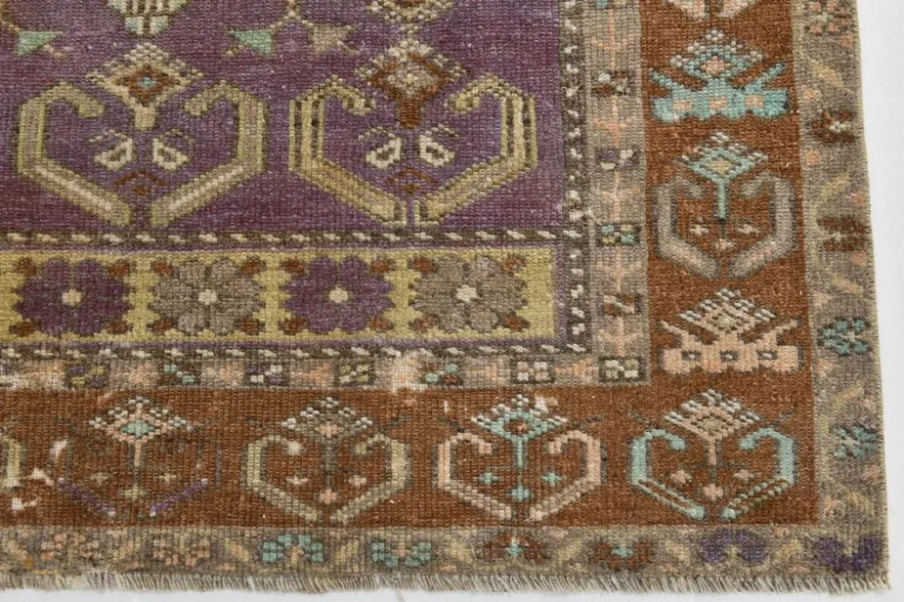 Tapis Oushak vintage 4x6, tapis turc, 107x172 cm