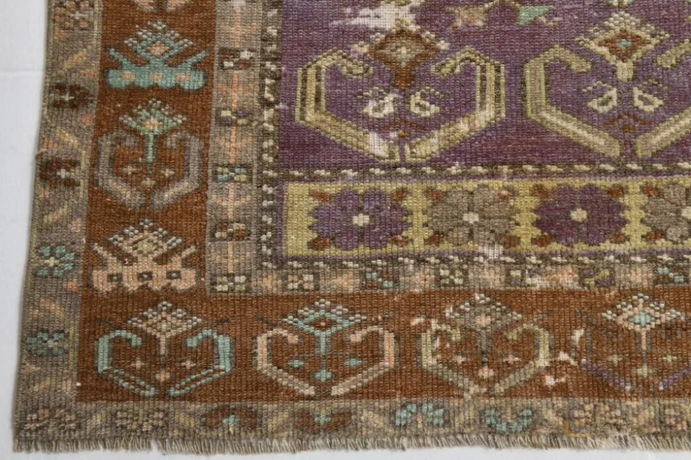Tapis Oushak vintage 4x6, tapis turc, 107x172 cm