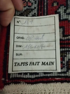 Tapis Persan Bidjar fait main 156x118cm