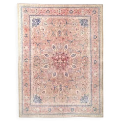 Tapis persan classique antique 57s rose blush bleu 10x13, 293x388 cm