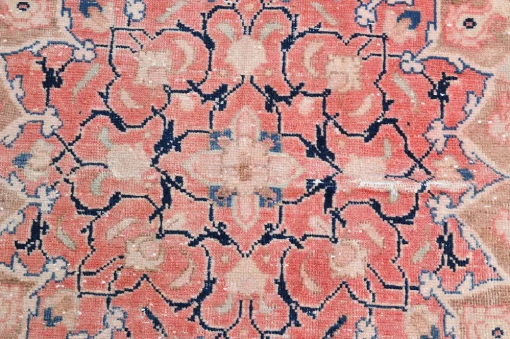 Tapis persan classique antique 57s rose blush bleu 10x13, 293x388 cm