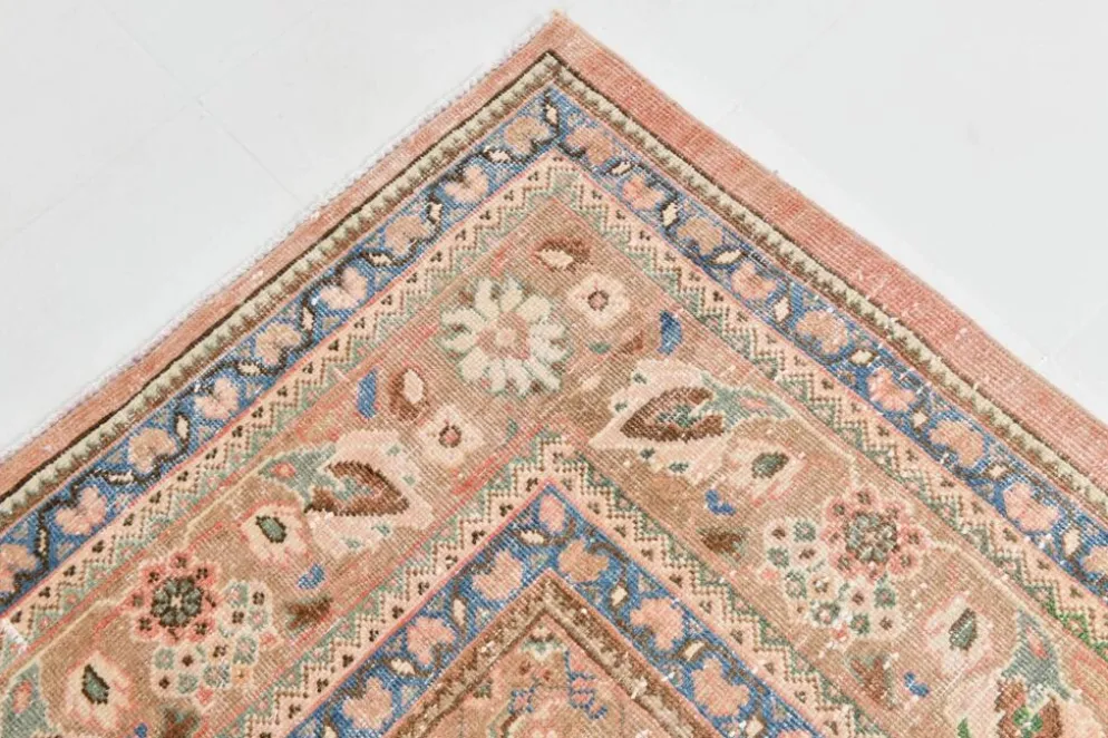 Tapis persan oriental antique saumon rose 10x13, 296x387 cm