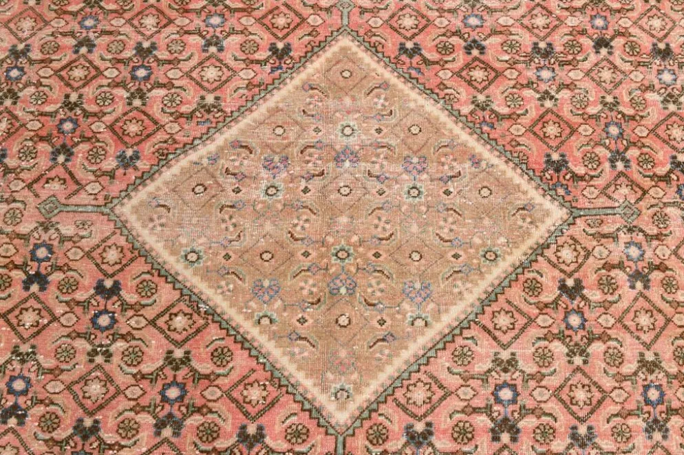 Tapis persan oriental antique saumon rose 10x13, 296x387 cm