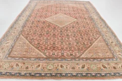Tapis persan oriental antique saumon rose 10x13, 296x387 cm