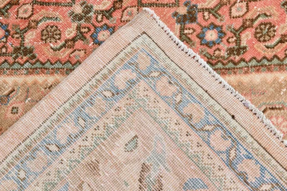 Tapis persan oriental antique saumon rose 10x13, 296x387 cm