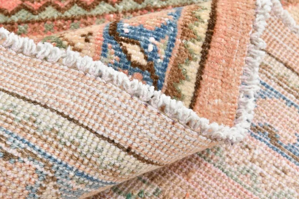 Tapis persan oriental antique saumon rose 10x13, 296x387 cm
