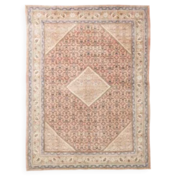 Tapis persan oriental antique saumon rose 10x13, 296x387 cm