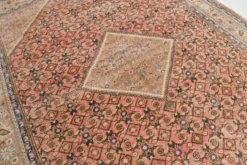 Tapis persan oriental antique saumon rose 10x13, 296x387 cm