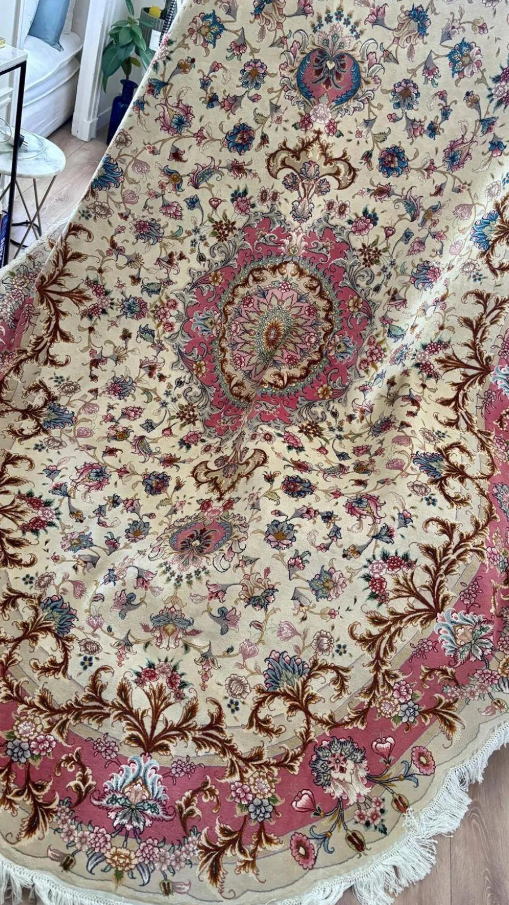Tapis persan Tabriz 60 Raj noué main – 298 × 202 cm