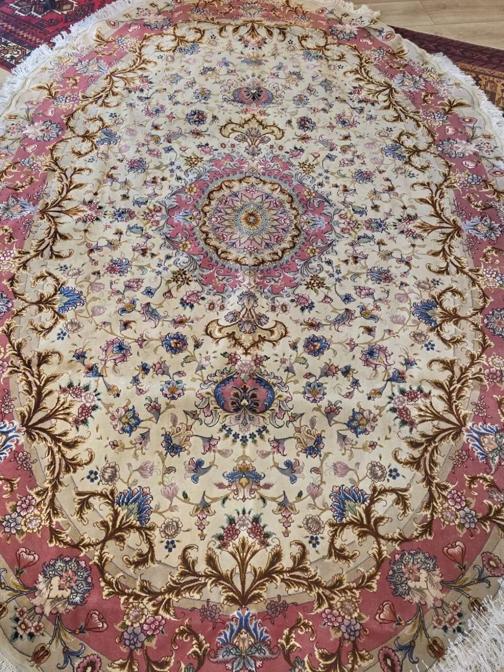 Tapis persan Tabriz 60 Raj noué main – 298 × 202 cm