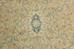Tapis persan Tabriz vintage antique noué à la main bleu ciel, 293x407 cm