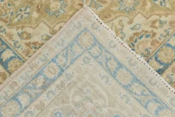 Tapis persan Tabriz vintage antique noué à la main bleu ciel, 293x407 cm