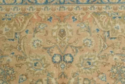 Tapis persan Tabriz vintage antique noué à la main bleu ciel, 293x407 cm